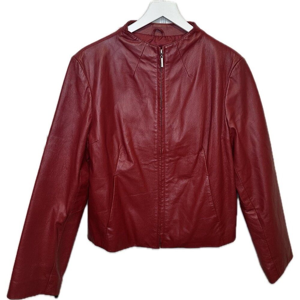 Dona Michi Y2K Red Genuine Leather moto Jacket Women’s XL